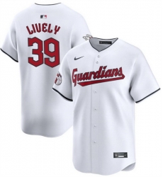 Men Cleveland Guardians 39 Ben Lively White Cool Base Stitched Baseball Jersey Men Cleveland Guardians 39 Ben Lively White Cool Base Stitched Baseball Jersey