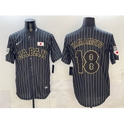 Men Japan Baseball 18 Yoshinobu Yamamoto Black World Baseball Classic Stitched Jersey