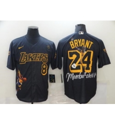 Men Los Angeles Lakers 8 24 Kobe Bryant Black With KB Patch Jersey Men Los Angeles Lakers 8 24 Kobe Bryant Black With KB Patch Jersey