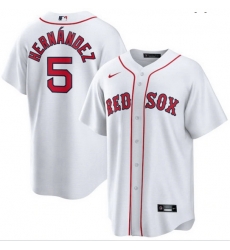 Men Men Boston Red Sox 5 Enrique Hernandez White Cool Base Jersey Men Men Boston Red Sox 5 Enrique Hernandez White Cool Base Jersey