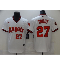 Men Nike Angels 27 Mike Trout White Nike Cool Base Jersey Men Nike Angels 27 Mike Trout White Nike Cool Base Jersey