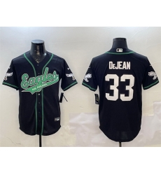Men Philadelphia Eagles 33 Cooper DeJean Black Cool Base Stitched Baseb Men Philadelphia Eagles 33 Cooper DeJean Black Cool Base Stitched Baseb