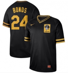 Men Pittsburgh Pirates 24 Barry Bonds Black Stitched Baseball Jersey