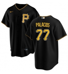 Men Pittsburgh Pirates 77 Joshua Palacios Black Cool Base Stitched Baseball Jersey Men Pittsburgh Pirates 77 Joshua Palacios Black Cool Base Stitched Baseball Jersey