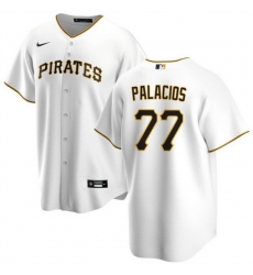 Men Pittsburgh Pirates 77 Joshua Palacios White Cool Base Stitched Baseball Jersey Men Pittsburgh Pirates 77 Joshua Palacios White Cool Base Stitched Baseball Jersey