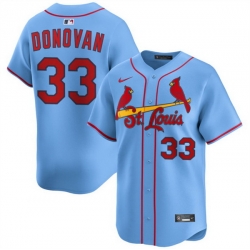 Men St  Louis Cardinals 33 Brendan Donovan Blue Alternate Limited Stitched Baseball Jersey