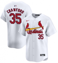 Men St Louis Cardinals 35 Brandon Crawford White Home Limited Stitched Baseball Jersey Men St Louis Cardinals 35 Brandon Crawford White Home Limited Stitched Baseball Jersey