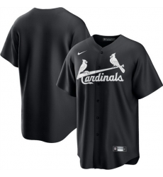 Men St Louis Cardinals Blank Black Lights Out Limited Stitched Baseball Jersey