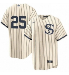 Men White Sox 25 Andrew Vaughn Cream 2021 Field Of Dreams Cool Base Jersey Men White Sox 25 Andrew Vaughn Cream 2021 Field Of Dreams Cool Base Jersey
