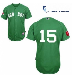 Mens Majestic Boston Red Sox 15 Dustin Pedroia Authentic Green Cool Base MLB Jersey Mens Majestic Boston Red Sox 15 Dustin Pedroia Authentic Green Cool Base MLB Jersey