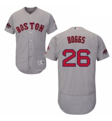 Mens Majestic Boston Red Sox 26 Wade Boggs Grey Road Flex Base Authentic Collection 2018 World Series Jersey Mens Majestic Boston Red Sox 26 Wade Boggs Grey Road Flex Base Authentic Collection 2018 World Series Jersey