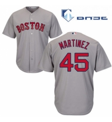 Mens Majestic Boston Red Sox 45 Pedro Martinez Replica Grey Road Cool Base MLB Jersey Mens Majestic Boston Red Sox 45 Pedro Martinez Replica Grey Road Cool Base MLB Jersey