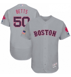 Mens Majestic Boston Red Sox 50 Mookie Betts Grey Stars amp Stripes Collection 2018 World Series Jersey Flex Base M Mens Majestic Boston Red Sox 50 Mookie Betts Grey Stars amp Stripes Collection 2018 World Series Jersey Flex Base M