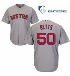 Mens Majestic Boston Red Sox 50 Mookie Betts Replica Grey Road Cool Base MLB Jersey Mens Majestic Boston Red Sox 50 Mookie Betts Replica Grey Road Cool Base MLB Jersey