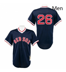 Mens Mitchell and Ness 1991 Boston Red Sox 26 Wade Boggs Authentic Navy Blue Throwback MLB Jersey Mens Mitchell and Ness 1991 Boston Red Sox 26 Wade Boggs Authentic Navy Blue Throwback MLB Jersey
