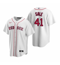 Mens Nike Boston Red Sox 41 Chris Sale White Home Stitched Baseball Jerse Mens Nike Boston Red Sox 41 Chris Sale White Home Stitched Baseball Jerse