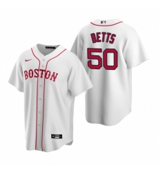 Mens Nike Boston Red Sox 50 Mookie Betts White Alternate Stitched Baseball Jerse Mens Nike Boston Red Sox 50 Mookie Betts White Alternate Stitched Baseball Jerse