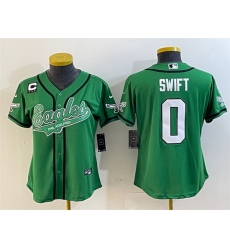 Women Philadelphia Eagles 0 D u2019andre Swift Green With 3 Star C Patch Cool Base Stitched Baseball Jersey 28Run Small 29 Women Philadelphia Eagles 0 D u2019andre Swift Green With 3 Star C Patch Cool Base Stitched Baseball Jersey 28Run Small 29