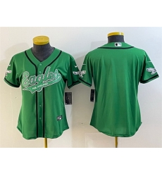 Women Philadelphia Eagles Blank Green Cool Base Stitched Baseball Jersey 28Run Small 29 Women Philadelphia Eagles Blank Green Cool Base Stitched Baseball Jersey 28Run Small 29