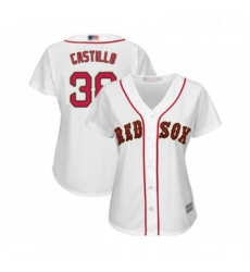 Womens Boston Red Sox 38 Rusney Castillo Authentic White 2019 Gold Program Cool Base Baseball Jersey Womens Boston Red Sox 38 Rusney Castillo Authentic White 2019 Gold Program Cool Base Baseball Jersey