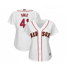 Womens Boston Red Sox 41 Chris Sale Authentic White 2019 Gold Program Cool Base Baseball Jersey Womens Boston Red Sox 41 Chris Sale Authentic White 2019 Gold Program Cool Base Baseball Jersey