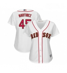 Womens Boston Red Sox 45 Pedro Martinez Authentic White 2019 Gold Program Cool Base Baseball Jersey Womens Boston Red Sox 45 Pedro Martinez Authentic White 2019 Gold Program Cool Base Baseball Jersey