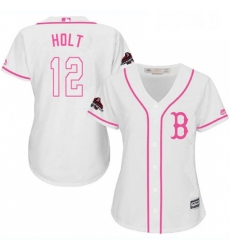 Womens Majestic Boston Red Sox 12 Brock Holt Authentic White Fashion 2018 World Series Champions MLB Jersey Womens Majestic Boston Red Sox 12 Brock Holt Authentic White Fashion 2018 World Series Champions MLB Jersey