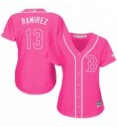 Womens Majestic Boston Red Sox 13 Hanley Ramirez Replica Pink Fashion MLB Jersey Womens Majestic Boston Red Sox 13 Hanley Ramirez Replica Pink Fashion MLB Jersey
