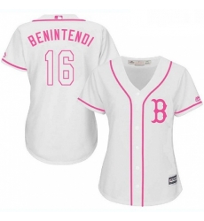 Womens Majestic Boston Red Sox 16 Andrew Benintendi Replica White Fashion MLB Jersey Womens Majestic Boston Red Sox 16 Andrew Benintendi Replica White Fashion MLB Jersey