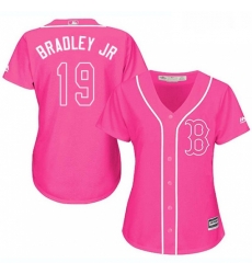 Womens Majestic Boston Red Sox 19 Jackie Bradley Jr Authentic Pink Fashion MLB Jersey Womens Majestic Boston Red Sox 19 Jackie Bradley Jr Authentic Pink Fashion MLB Jersey