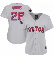 Womens Majestic Boston Red Sox 26 Wade Boggs Authentic Grey Road 2018 World Series Champions MLB Jersey Womens Majestic Boston Red Sox 26 Wade Boggs Authentic Grey Road 2018 World Series Champions MLB Jersey