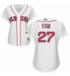 Womens Majestic Boston Red Sox 27 Carlton Fisk Authentic White Home MLB Jersey Womens Majestic Boston Red Sox 27 Carlton Fisk Authentic White Home MLB Jersey