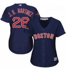 Womens Majestic Boston Red Sox 28 J D Martinez Authentic Navy Blue Alternate Road 2018 World Series Champions MLB Jerse Womens Majestic Boston Red Sox 28 J D Martinez Authentic Navy Blue Alternate Road 2018 World Series Champions MLB Jerse