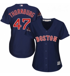 Womens Majestic Boston Red Sox 47 Tyler Thornburg Authentic Navy Blue Alternate Road 2018 World Series Champions MLB Jersey Womens Majestic Boston Red Sox 47 Tyler Thornburg Authentic Navy Blue Alternate Road 2018 World Series Champions MLB Jersey