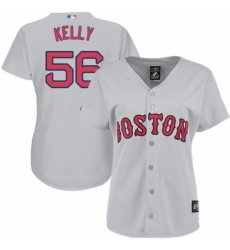 Womens Majestic Boston Red Sox 56 Joe Kelly Authentic Grey Road MLB Jersey Womens Majestic Boston Red Sox 56 Joe Kelly Authentic Grey Road MLB Jersey