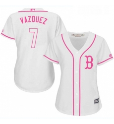 Womens Majestic Boston Red Sox 7 Christian Vazquez Authentic White Fashion MLB Jersey Womens Majestic Boston Red Sox 7 Christian Vazquez Authentic White Fashion MLB Jersey