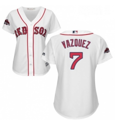 Womens Majestic Boston Red Sox 7 Christian Vazquez Authentic White Home 2018 World Series Champions MLB Jersey Womens Majestic Boston Red Sox 7 Christian Vazquez Authentic White Home 2018 World Series Champions MLB Jersey