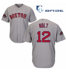 Youth Majestic Boston Red Sox 12 Brock Holt Authentic Grey Road Cool Base 2018 World Series Champions MLB Jersey Youth Majestic Boston Red Sox 12 Brock Holt Authentic Grey Road Cool Base 2018 World Series Champions MLB Jersey