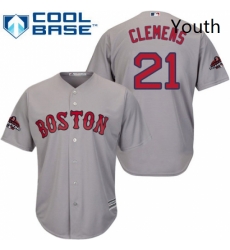Youth Majestic Boston Red Sox 21 Roger Clemens Authentic Grey Road Cool Base 2018 World Series Champions MLB Jersey Youth Majestic Boston Red Sox 21 Roger Clemens Authentic Grey Road Cool Base 2018 World Series Champions MLB Jersey