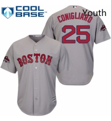 Youth Majestic Boston Red Sox 25 Tony Conigliaro Authentic Grey Road Cool Base 2018 World Series Champions MLB Jersey Youth Majestic Boston Red Sox 25 Tony Conigliaro Authentic Grey Road Cool Base 2018 World Series Champions MLB Jersey