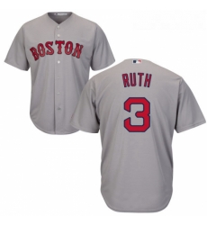 Youth Majestic Boston Red Sox 3 Babe Ruth Authentic Grey Road Cool Base MLB Jersey Youth Majestic Boston Red Sox 3 Babe Ruth Authentic Grey Road Cool Base MLB Jersey