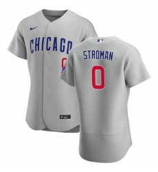 Men Chicago Cubs 0 Marcus Stroman Grey Flex Base Stitched Jerse Men Chicago Cubs 0 Marcus Stroman Grey Flex Base Stitched Jerse