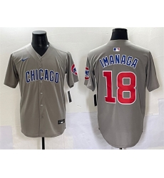 Men Chicago Cubs 18 Sh u014Dta Imanaga Grey Limited Stitched Baseball Jersey