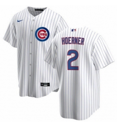 Men Chicago Cubs 2 Nico Hoerner White Cool Base Stitched Baseball jersey Men Chicago Cubs 2 Nico Hoerner White Cool Base Stitched Baseball jersey