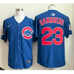 Men Chicago Cubs 23 Ryne Sandberg Royal Limited Stitched Baseball Jersey