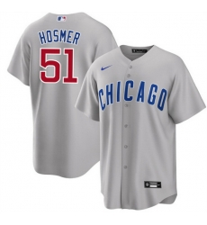 Men Chicago Cubs 51 Eric Hosmer Grey Cool Base Stitched Jersey Men Chicago Cubs 51 Eric Hosmer Grey Cool Base Stitched Jersey