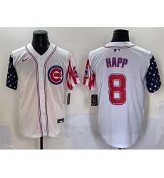 Men Chicago Cubs 8 Ian Happ White 2025 Independence Day Vapor Premier Limited Stitched Baseball Jersey Men Chicago Cubs 8 Ian Happ White 2025 Independence Day Vapor Premier Limited Stitched Baseball Jersey