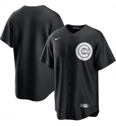 Men Chicago Cubs Blank Black Lights Out Limited Stitched Baseball Jersey