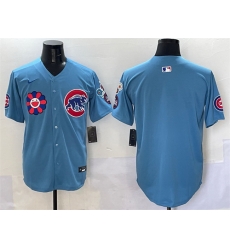 Men Chicago Cubs Blank Blue 2025 Tokyo Series 2nd Alternate Limited Stitched Baseball Jersey Men Chicago Cubs Blank Blue 2025 Tokyo Series 2nd Alternate Limited Stitched Baseball Jersey