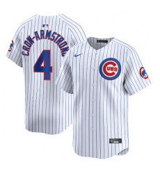 Men Chicago Cubs Pete Crow-Armstrong White Strips City Connect Stitched MLB Jersey